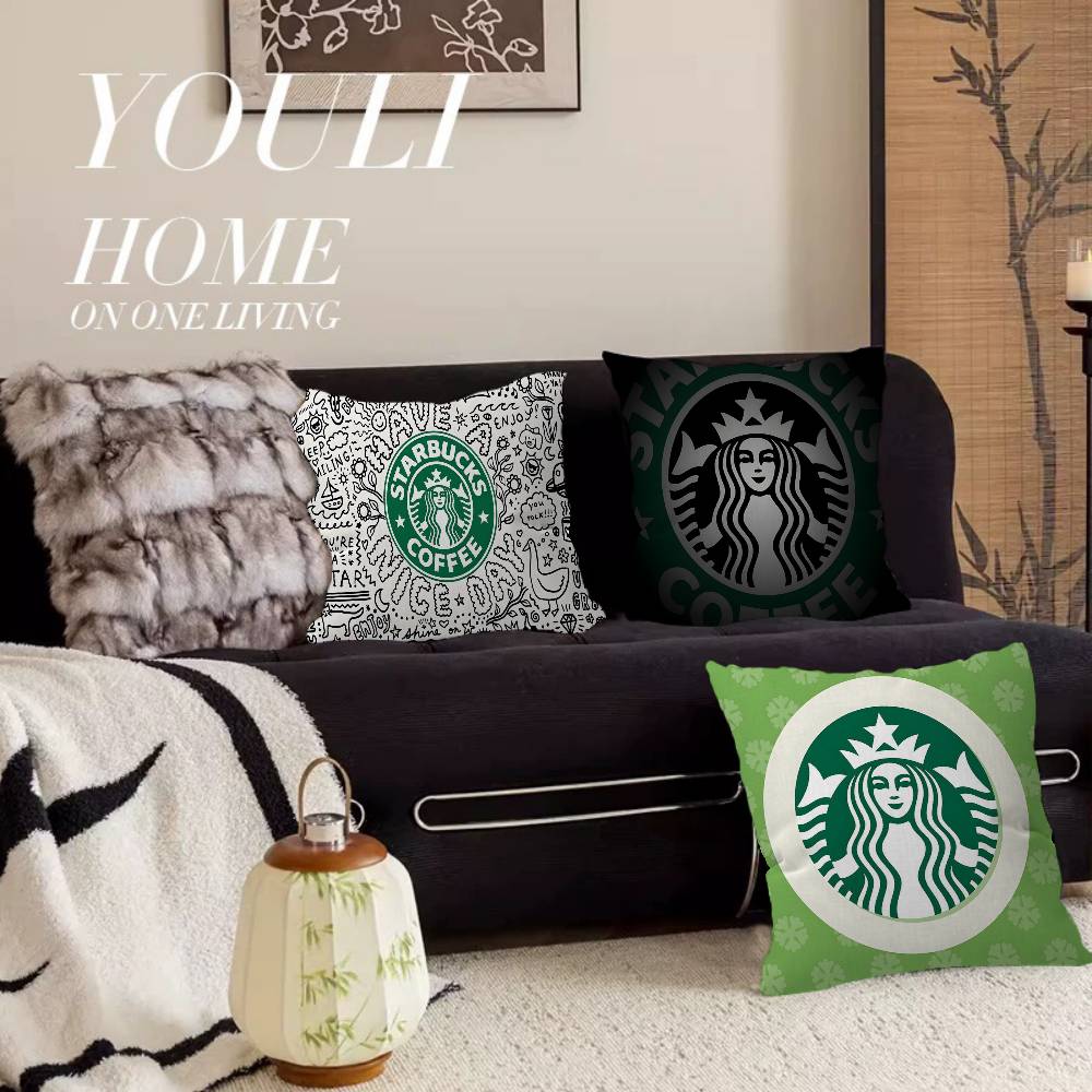 Home Textiles Logo - Cooles S-Starbucks-LOGO Kissenbezug Dekokissenhülle Bedruckter Kissenbezug
