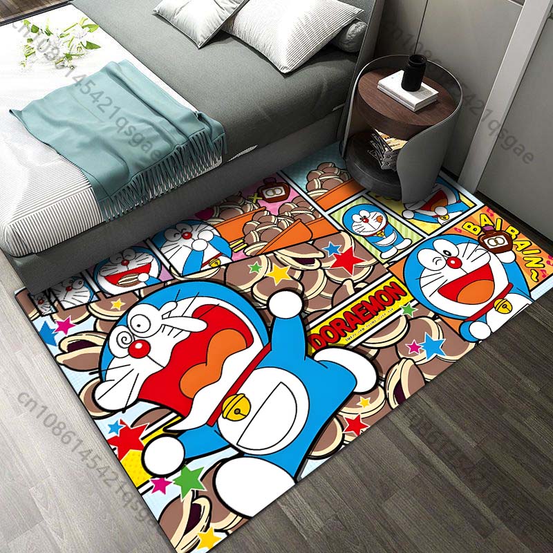 Home Textiles Rug - Japanischer D-Doraemon mit Freunden bedruckter Teppich