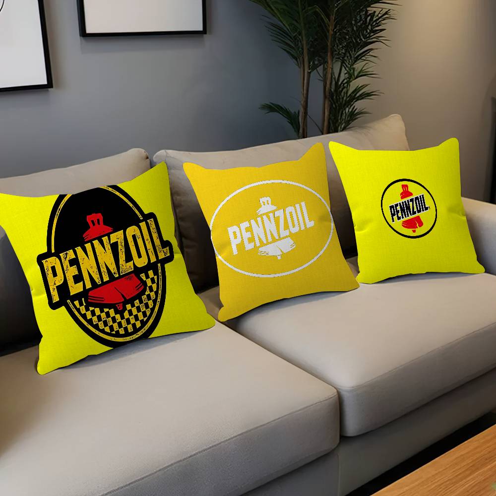Home Textiles Logo - Fußmatte mit PENNZOIL-Logo, Ahorn-Design, Kissenbezug, Happy