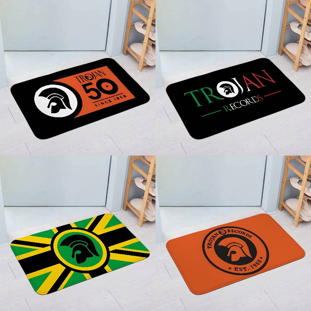 Home Textiles Logo - Trojans-Records-Logo-Fußmatten, Teppich für Zuhause, Wäscherei, Wohnzimmer,