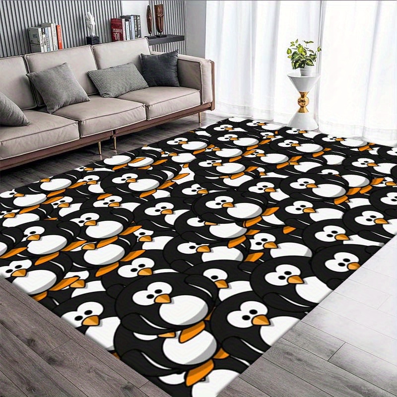 Home Textiles Rug - Cartoon Niedlicher Pinguin-Teppich - Rutschfester Waschbarer