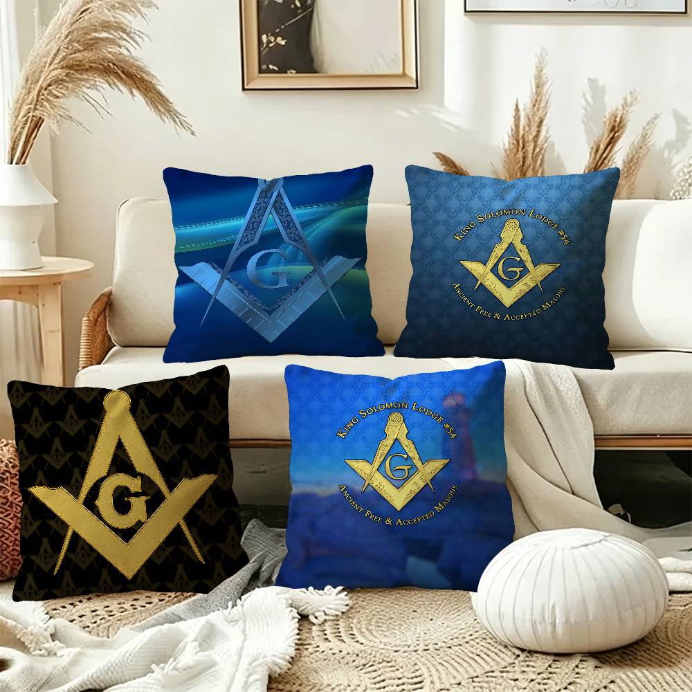 Home Textiles Logo - Freimaurer-Lodges Logo Kissenbezug aus Polyester, Sofakissen,