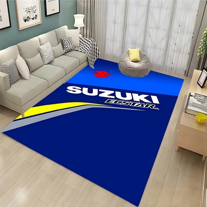 Home Textiles Rug - Suzuki Coole Motorrad-Display-Teppich-Arbeitsbodenmatte Garage Rennsport Moto