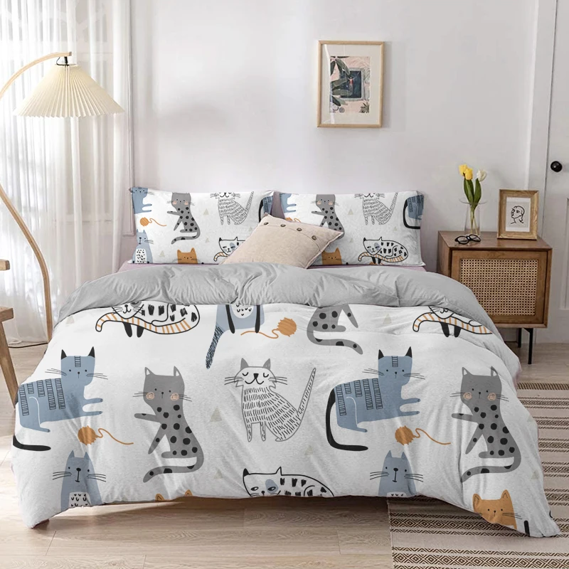 Cartoon Katze Bettbezug-set Ca – Linen Duvet Cover Bewertung und Preis