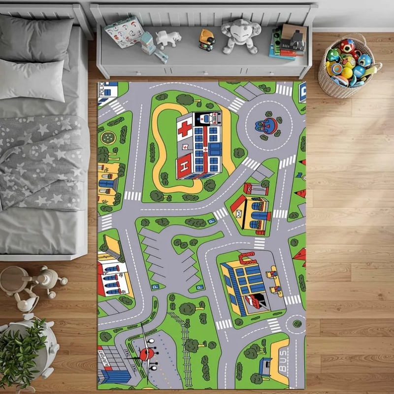 Kinder-Spielmatte mit Stadtstr – Home Textiles Rug Bewertung und Preis