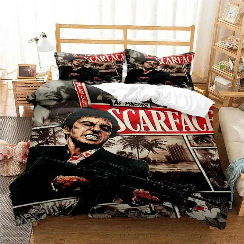 Tony Montana Scarfaces Bedruck – Linen Duvet Cover Bewertung und Preis